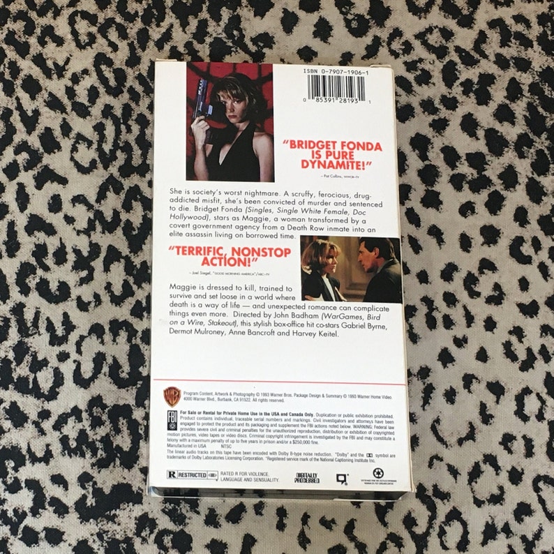 Point of No Return [VHS] 90's Action Bridget Fonda Movie Action Movie ...