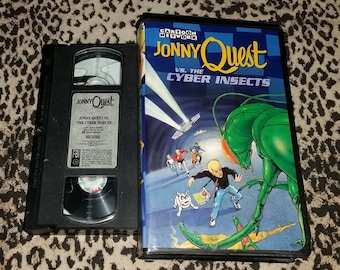 Jonny Quest Vs The Cyber Insects [VHS] Vintage 1960s Cartoon Show Hanna Barbera Vintage Rare Vhs Clam Shell Animation Cartoon Tape Vhs Rare