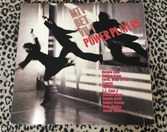 MTV BET VH-1 Power Players [Vinyl Record] 80's Vintage Mtv Vintage Comp Lp Vintage Records 1980's Kitsch Vintage Novelty Record 80's Mtv Lps