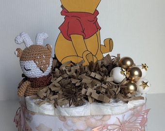 Luiertaart als kraamcadeau: luxe pronkstuk met Winnie de Pooh Disney-thema