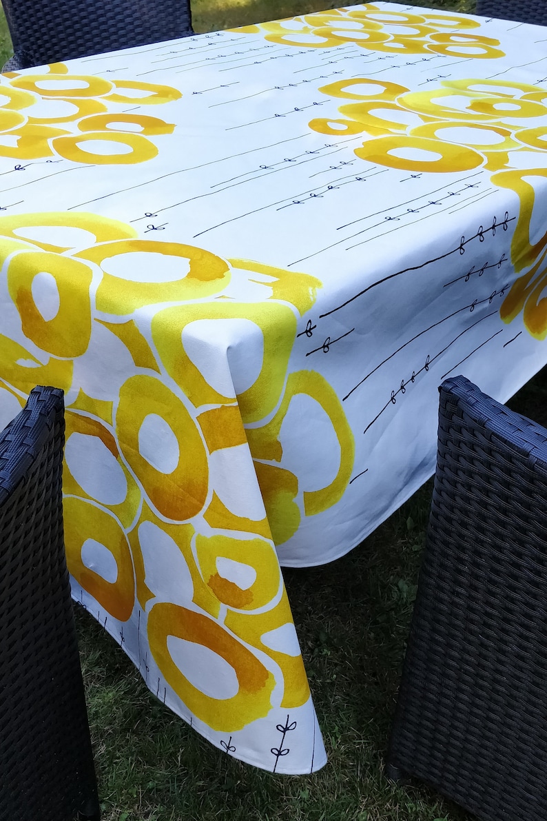 Banquet Luxury Rectangular Organic Cotton Tablecloth 58 x 120 or 58 x 104Modern Oblong Organic Cotton Tablecloth
