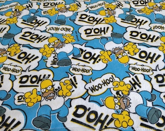 Homer Simpson Baby Burp Cloth: Handmade Cotton Flannel
