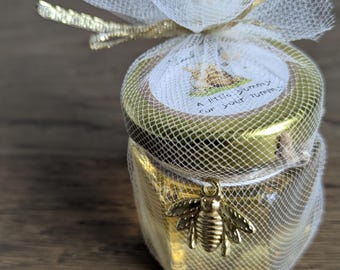 Mini Honey Jar Baby Shower Favors – "A Little Yummy" Thank You Labels (Lot of 10)
