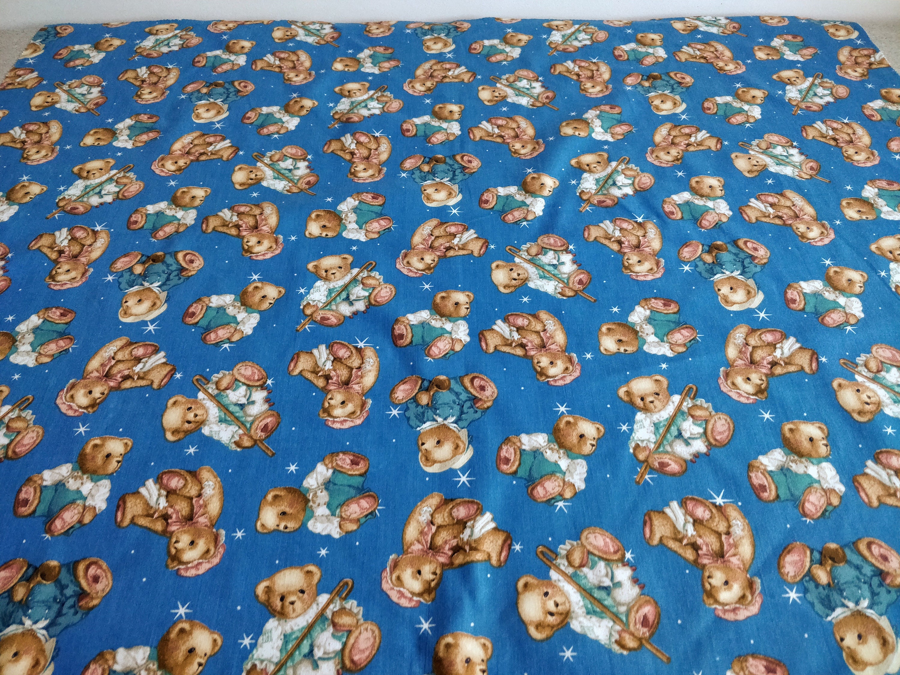 Soft Cotton Teddy Bears Fabric Panel/cotton Fabric Panel Teddy Etsy