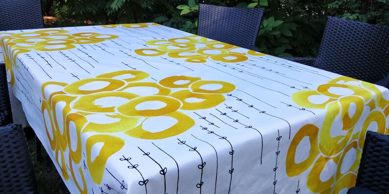 Banquet Luxury Rectangular Organic Cotton Tablecloth 58 x 120 or 58 x 104Modern Oblong Organic Cotton Tablecloth