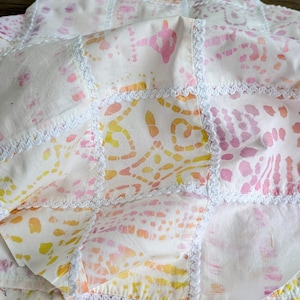 Panel de patchwork de algodón suave y encaje para acolchado.