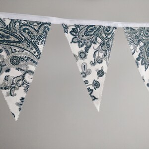 12 bandeiras dupla face bunting paisley impressão qualidade algodão orgânico/paisley guirlanda/12 bandeiras paisley impressão festa banner/decoração de festa
