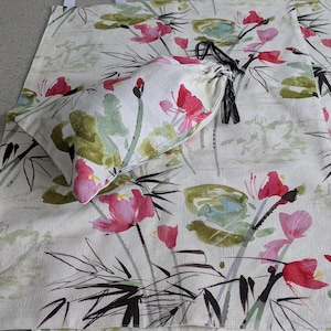 Organic Cotton Tea Towels Set: Exotic Floral Kitchen Decor
