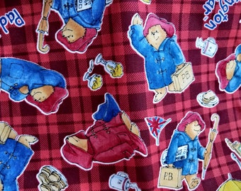 Sensory Baby Blanket Paddington Bear Pattern /Cotton and Minky Baby Lovely Blanket/Paddington Taggie Blanket/Paddington Bear Lovey Blanket