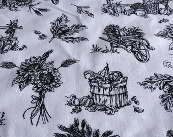 Set van 2 luxe theedoeken van biologisch katoen met oogstmotief in een assortimentszak / Set van 2 keukendoeken / Keukendoeken van biologisch katoen / Gastvrouwcadeau