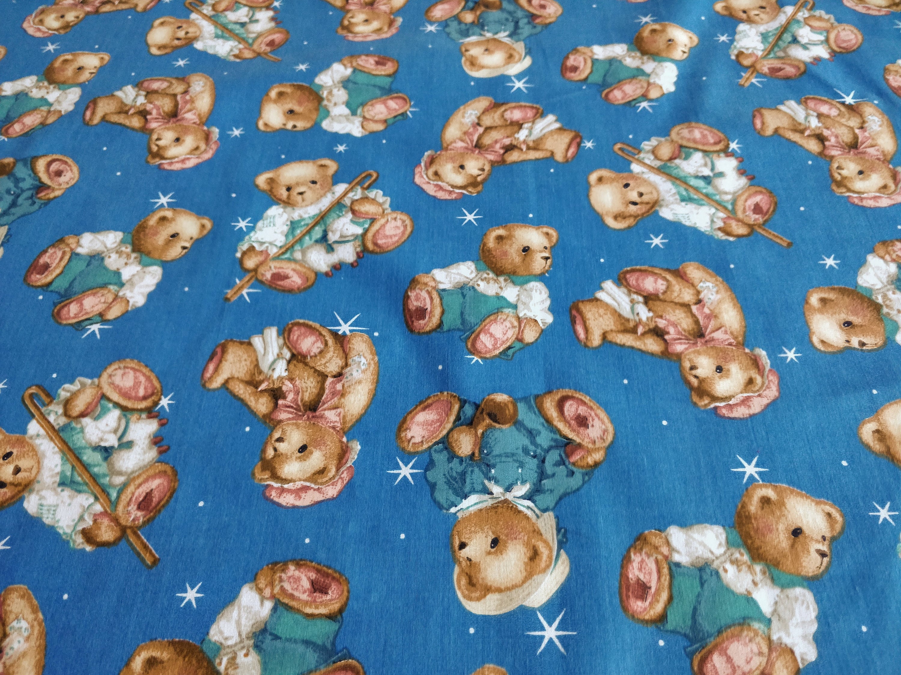Soft Cotton Teddy Bears Fabric Panel/cotton Fabric Panel Teddy Etsy