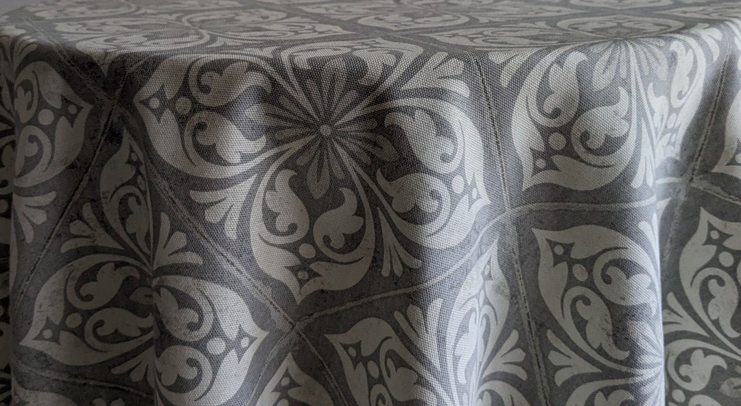 70 Luxury Round Organic Tablecloth Flower Pattern /70 Etsy
