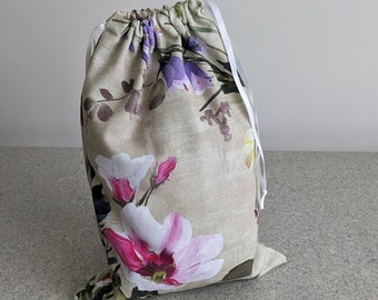 Organic Cotton Exotic Pattern Gift Bags/ Organic Cotton Reusable Produce Bag/Zero Waste Quality Cotton Produce Bag