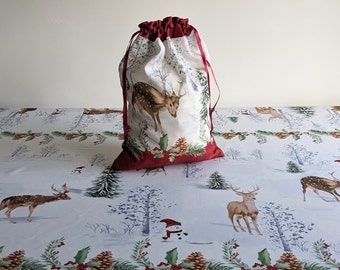 Luxe, waterdicht rechthoekig tafelkleed met kerstpatroon, 152 x 218 cm, in diverse geschenkverpakkingen / Polyester kersttafelkleed / Kerstcadeau