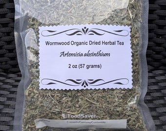 Wormwood Organic Dried Herbal Tea- Artemisia Absynthium harvest 2026