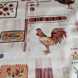 Rustic  Farm Animal Table Runner 2 Ply/ Rustic Rooster Table Runner