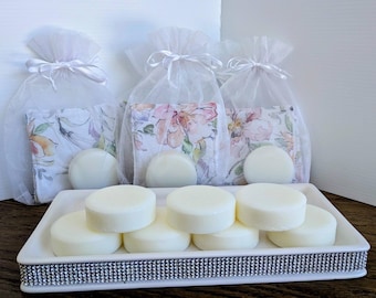 Organic Cotton Reusable Face Wipes and Lavender Soap Gift Set