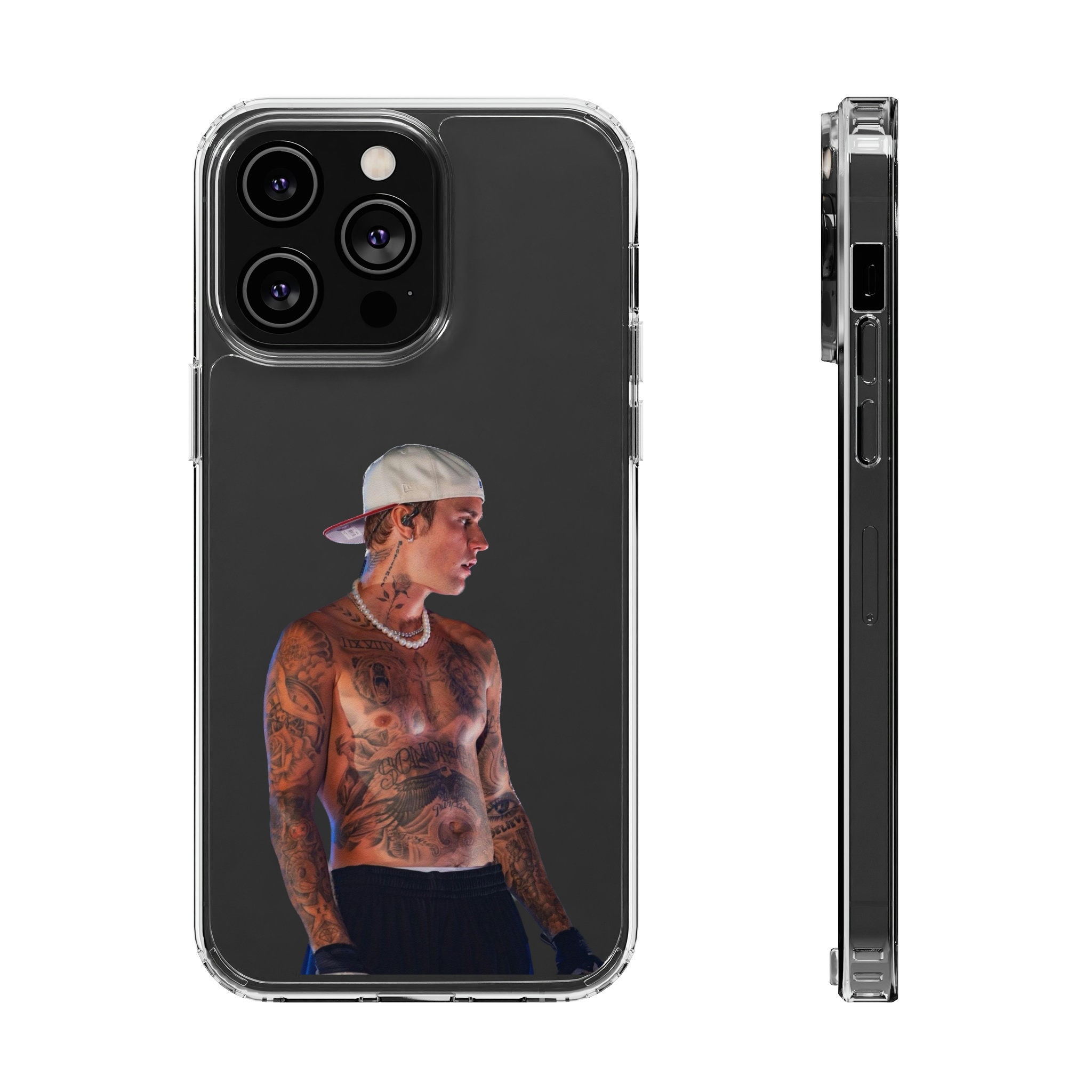 ジャスティン・ビーバー 上半身裸 クリアスマホケース - Etsy 日本