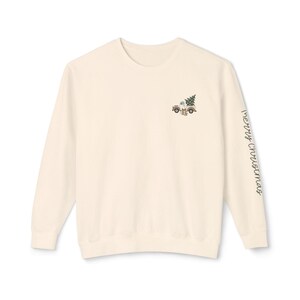 leuk en gezellig kerstuniseks lichtgewicht sweatshirt met ronde hals