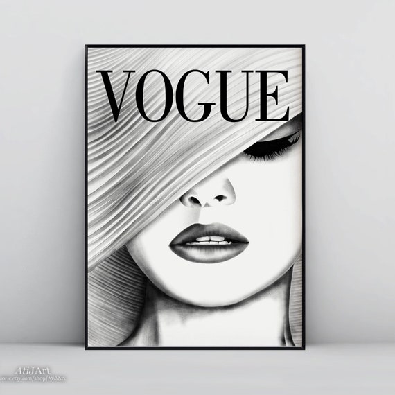 Vogue print Vogue poster vogue wall art Fashion Print Etsy