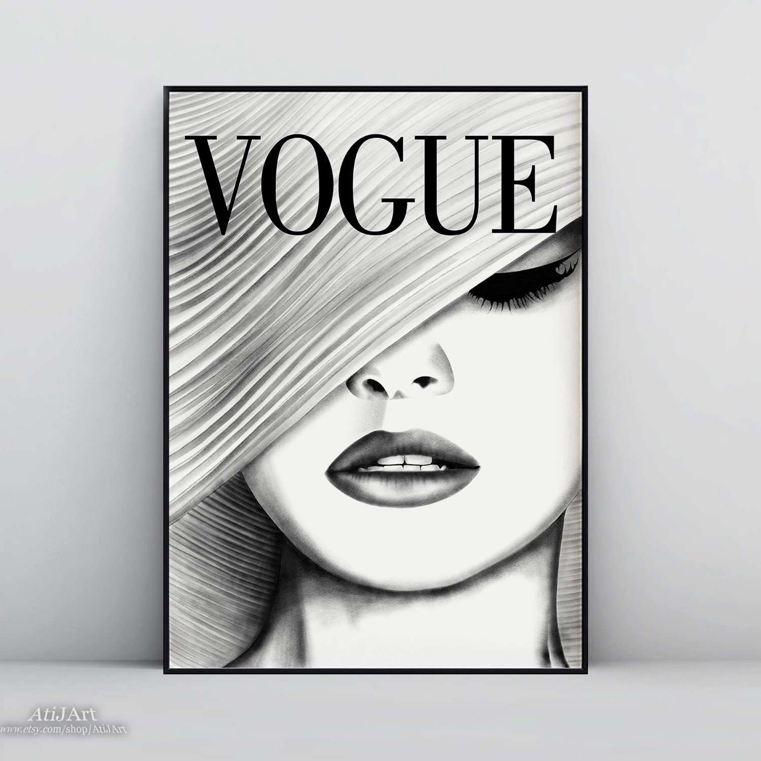 Vogue print Vogue poster vogue wall art Fashion Print Etsy