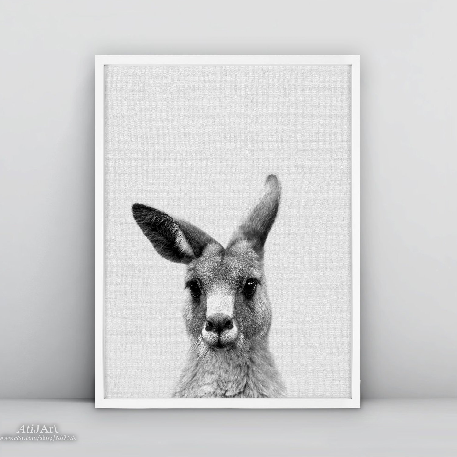 Kangaroo Print Nursery Printaustralian Animals Etsy
