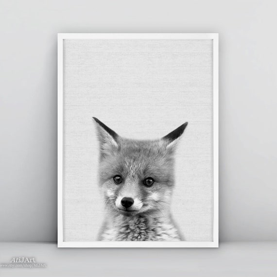 FOX Cub Woodland Nursery Ltd Edit art drawing print 2 sizes A4//A3 Note Card