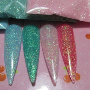 Cake By The Ocean Iridescent Glitter extra fine 1/128 shimmering luminous glitters set