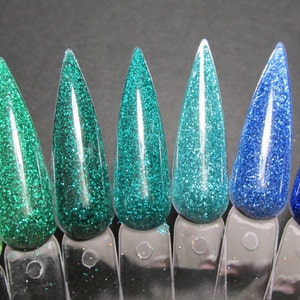 Hi Flash Metallic Lustre extra fin Paillettes vertes Paillettes bleues 0,008