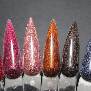 Hi Flash Metallic Lustre extra fin Rouge pailleté Paillettes marron 0,008