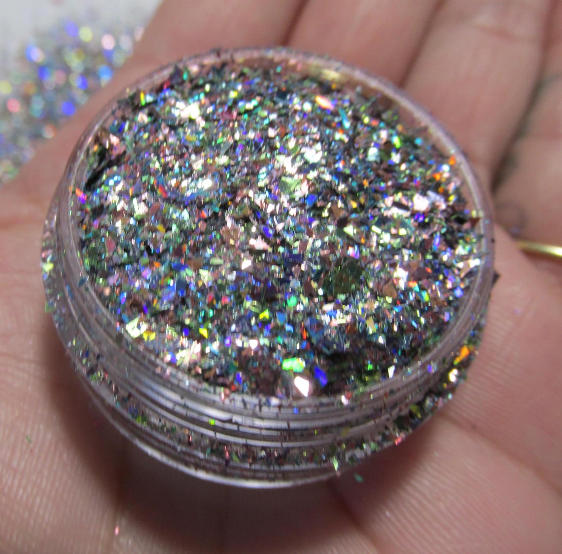 Rainbow Holographic Micro Shards Irregular Glitter Flakes Nailart ...