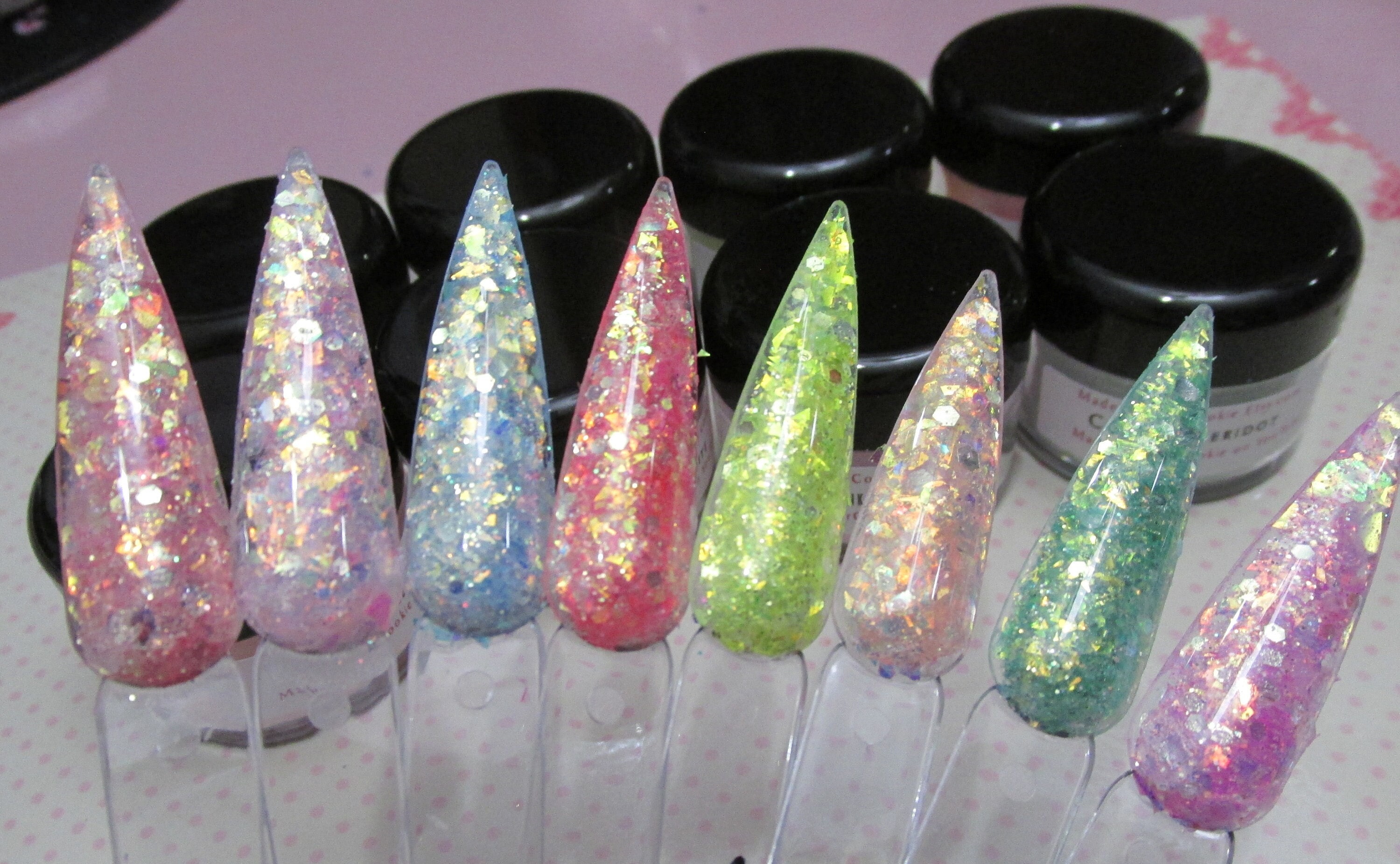 Cosmic Princess Black Chunky Holographic Glitter Nail Dip Powder, Dip  Powder for Nails, Nail Dip, Acrylic 2 in 1 