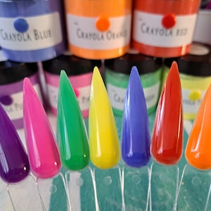 Vibrant colors acrylic powder set