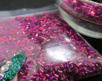 Holographic Mermaid fish scales nail art glitter