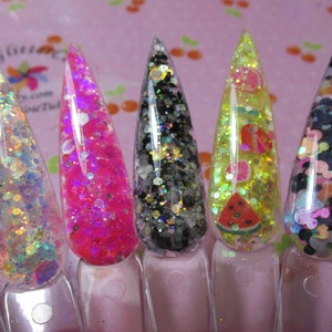 Mezclas Gitter hechas a medida para manualidades con purpurina para decoración de uñas