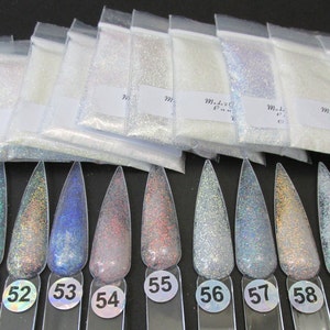 Brillos blancos Nail Sugar Fantasy en múltiples cambios de color para uñas/vasos/belleza/maquillaje