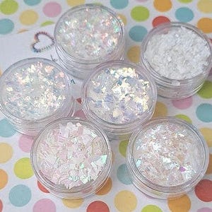 Mylar glitter nail art shards in various colors Buy 2 get 1 free