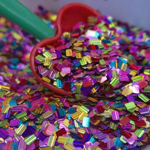 Laser Lined glitter Rectangles mix nail art crafts