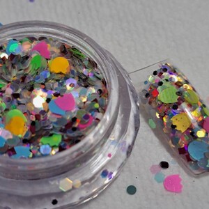 Iridescent Holographic glitter mixes nail art epoxy resin