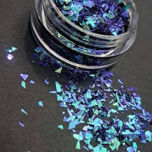 Chameleon Color shifting irregular micro Mylar shards glitter Unicorn Dandruff nail art/Tumblers/slime