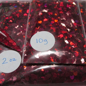 Nail art holographique en forme de coeur pailleté pour les ongles ou le bricolage