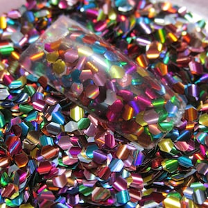 Holographic Mermaid fish scales nail art glitter