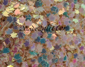 Glitter nail art leaf shape spangles sequins