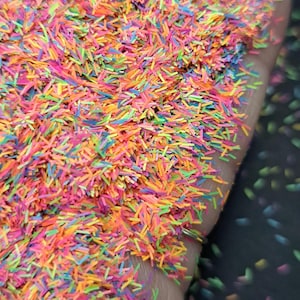 Neon Fluorescent Black light nail art shape spangles sequins glitter