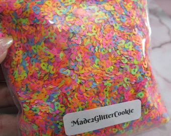 Fluorescerende glitter luipaardvlekken nail art/knutselwerk/neonvormen