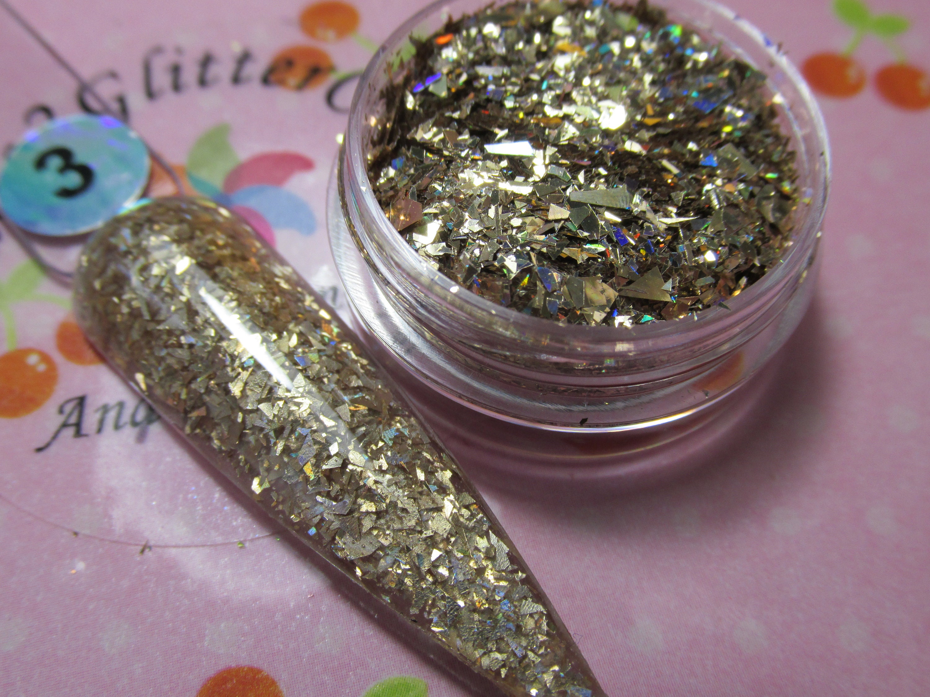 Gold Silver Glitter Sequin Nail Art glitter Flakes
