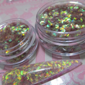 Mermaid Fish scales glitter nail art
