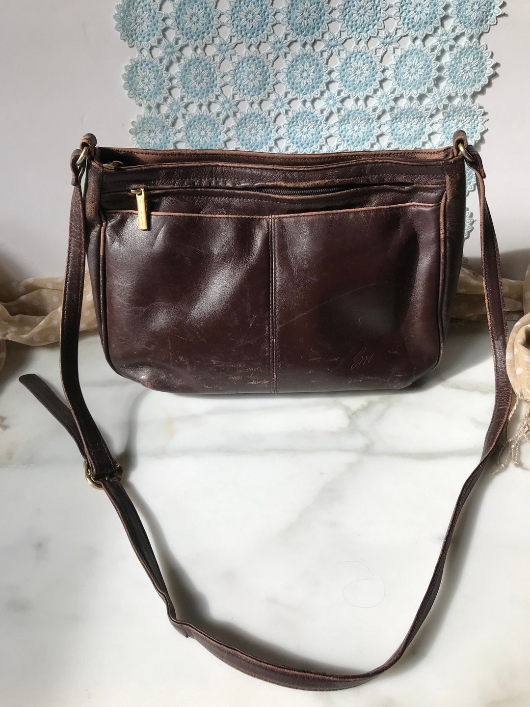 Stone Mountain Brown Leather Shoulder Bag / Crossbody / - Etsy