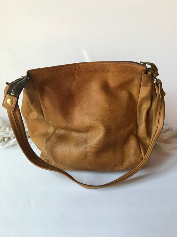 Vintage Leather Hobo Handbag / Leather Shoulder Bag /… Gem