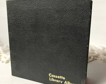 Vintage Cassette Library Album / Hard Case Cassette Storage
